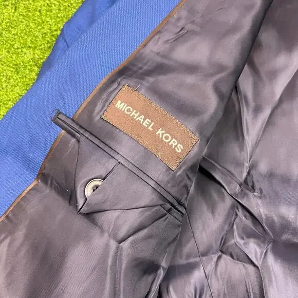 Michael Kors Mens Modern Fit Dark Blue Wool Blazer Suit Jacket 42R NWT - Picture 5 of 10